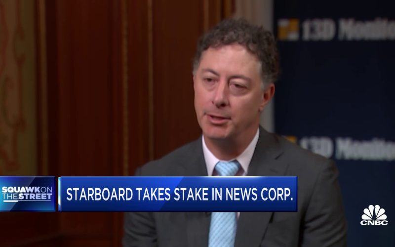 Starboard CEO makes case for spinning off real estate assets from WSJ owner News Corp.