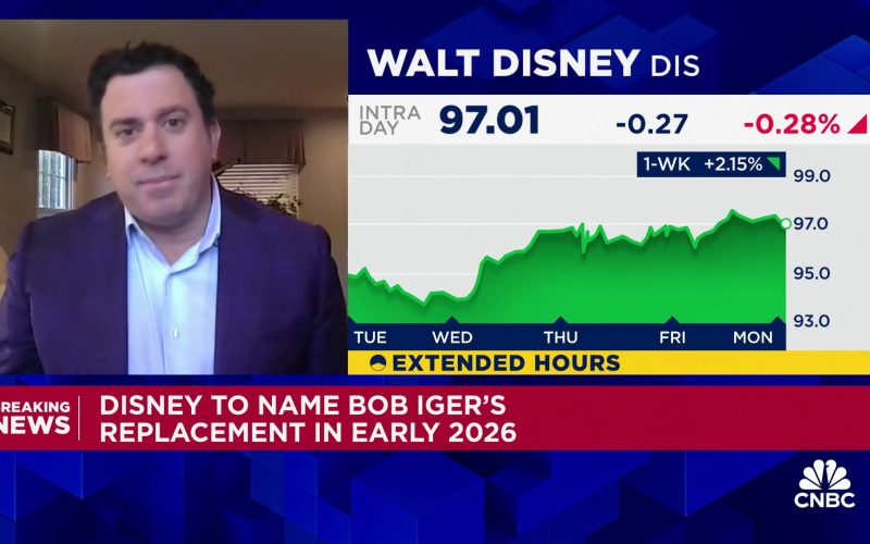 Disney will name Bob Iger’s replacement in early 2026; James Gorman to become board chair next year