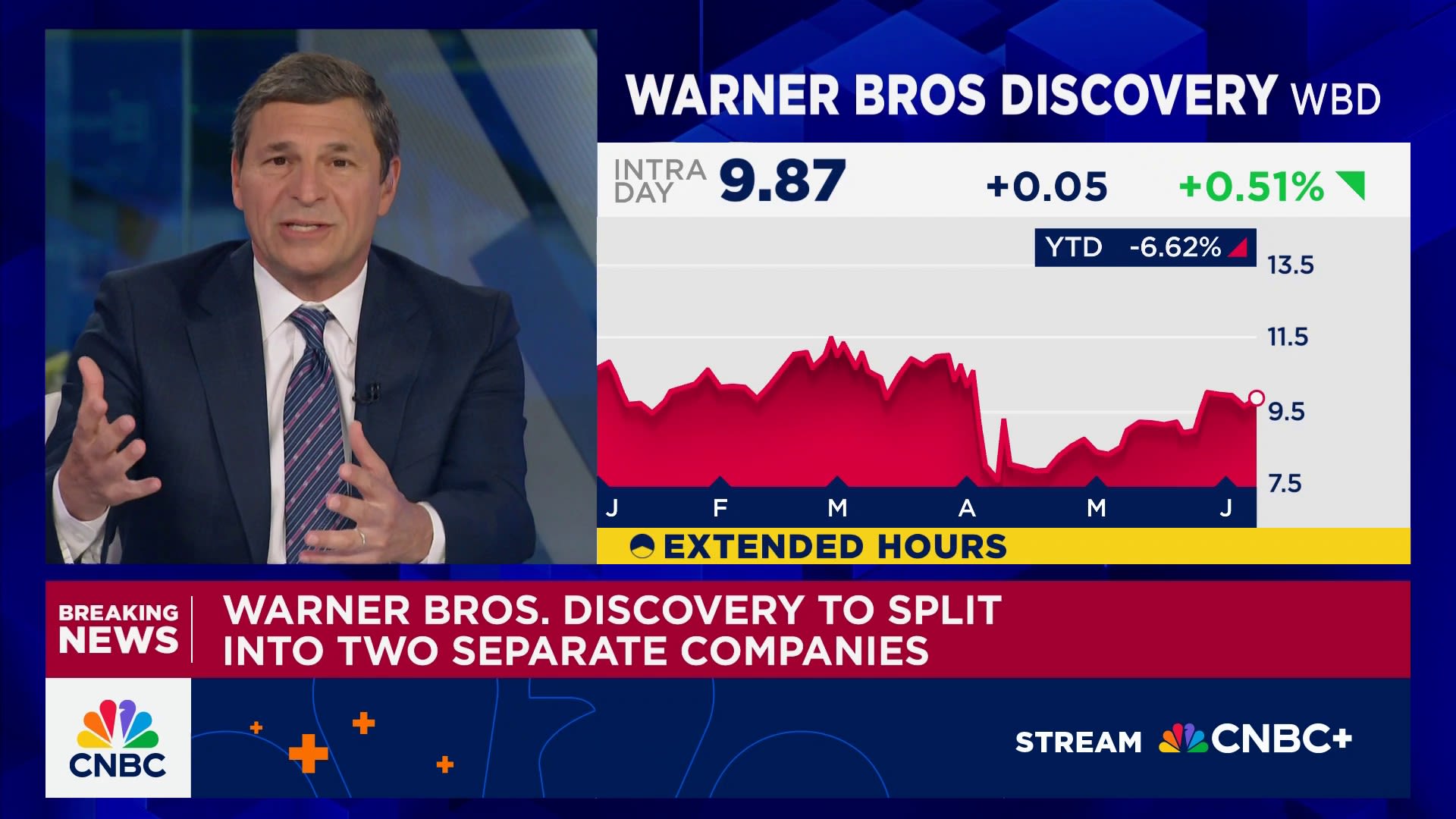 Warner Bros. Discovery to split into two separate companies by next year