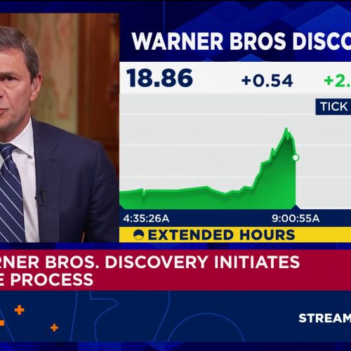 Warner Bros. Discovery says it’s open to a sale; shares jump 10%